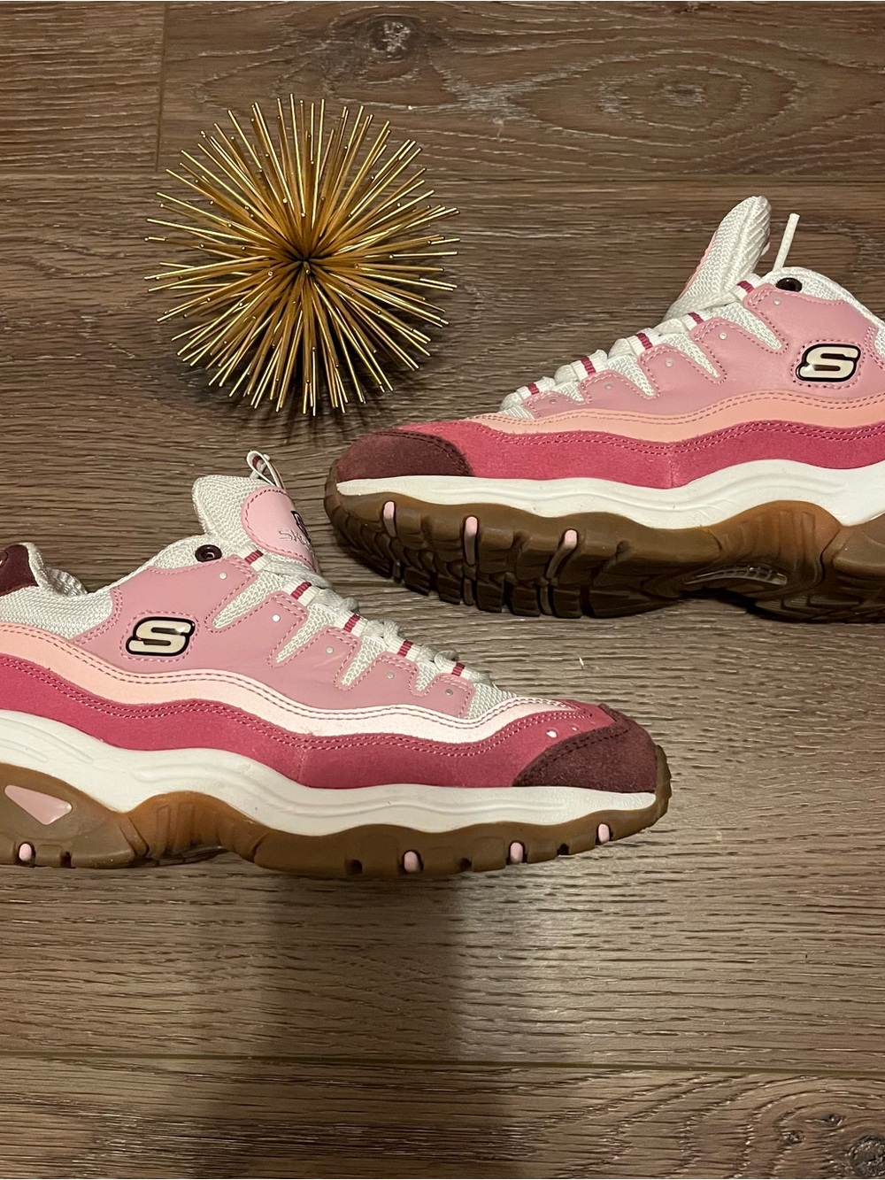 Skechers Energy - Sunny Waves NWOB Chunky Sneaker Retro Pink Size 8 - Picture 5 of 8